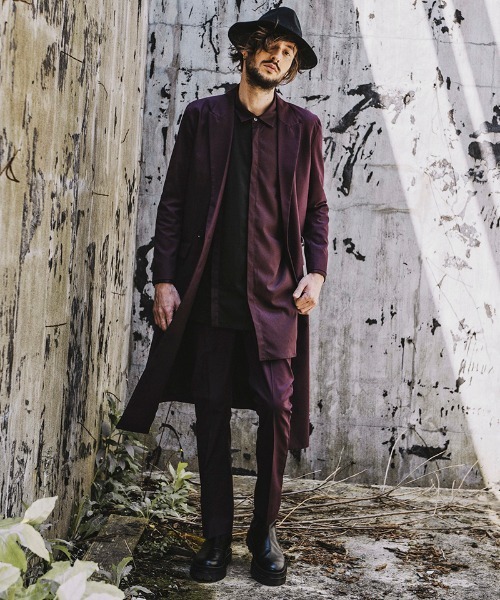 NO ID.（ノーアイディ）の「ms4726-ダブルプラケットロングＳＨ シャツ（シャツ/ブラウス・メンズ・ピンク系その他/ブラック/サックスブルー/パープル・ONE SIZE）」の5枚目の写真