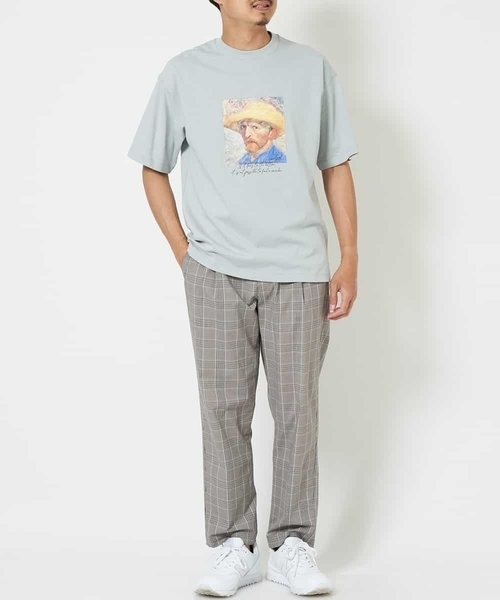 a.v.v（アーヴェヴェ）の「【接触冷感】プリントTシャツ ゴッホ 「自画像」[WEB限定サイズ]（Tシャツ/カットソー・メンズ・ホワイト/ライトブルー・46/48/52/44/50）」の6枚目の写真