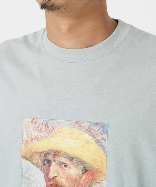 a.v.v（アーヴェヴェ）の「【接触冷感】プリントTシャツ ゴッホ 「自画像」[WEB限定サイズ]（Tシャツ/カットソー・メンズ・ホワイト/ライトブルー・46/48/52/44/50）」の11枚目の写真
