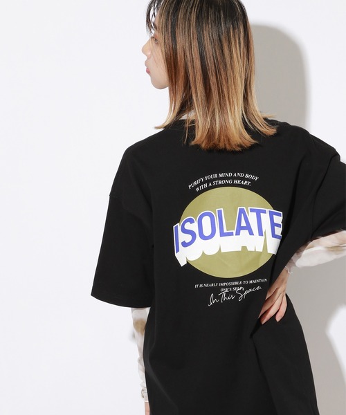 PBLIM(ページボーイリム)の「【PAGEBOYLIM】サークルロゴTシャツ(Tシャツ/カットソー・レディース・ブラック/オフホワイト・MEDIUM/LARGE)」の1枚目の写真