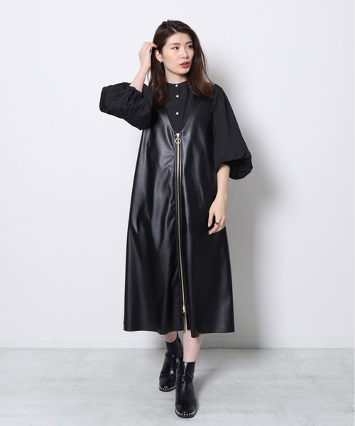 フェイクレザーワンピース ワンピース Re Verofonna ヴェロフォンナ のファッション通販 Zozotown