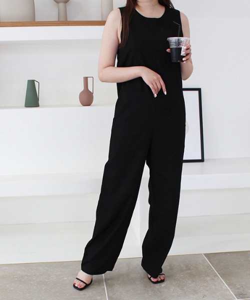 MODE ROBE（モードローブ）の「ノースリーブオールインワン（つなぎ/オールインワン・レディース・ブラック/ブラウン/アイボリー・FREE）」の11枚目の写真