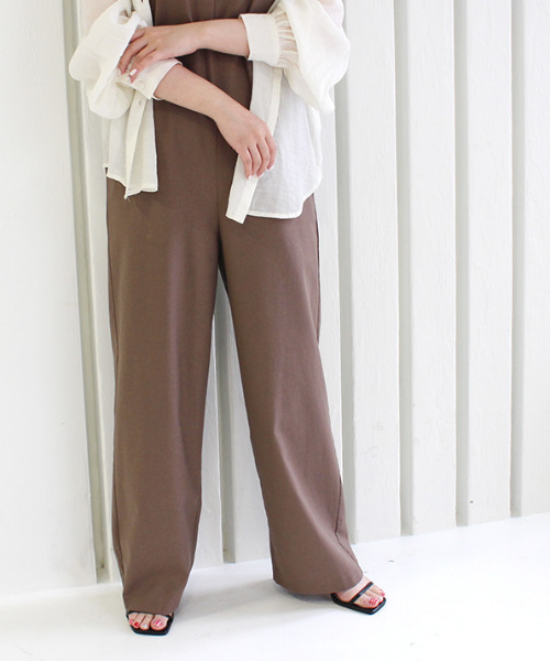 MODE ROBE（モードローブ）の「ノースリーブオールインワン（つなぎ/オールインワン・レディース・ブラック/ブラウン/アイボリー・FREE）」の18枚目の写真