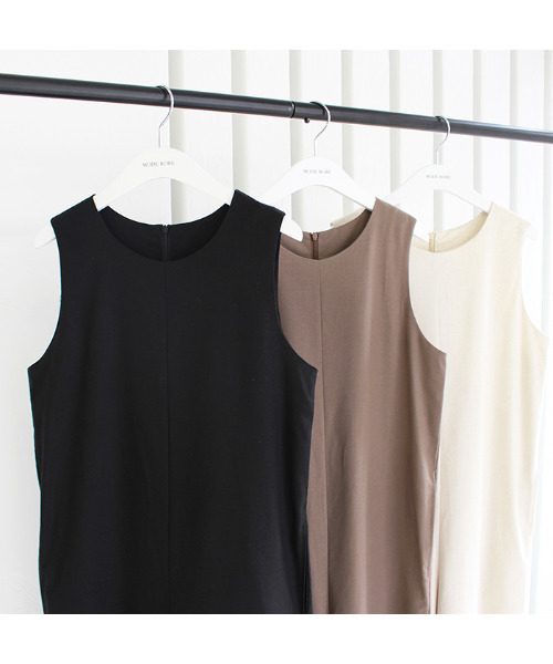 MODE ROBE（モードローブ）の「ノースリーブオールインワン（つなぎ/オールインワン・レディース・ブラック/ブラウン/アイボリー・FREE）」の20枚目の写真