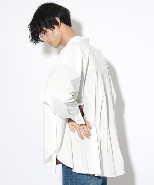 PBLIM（ページボーイリム）の「【PAGEBOYLIM】バンドカラーシャツ（シャツ/ブラウス・レディース・オフホワイト/ベージュ/ブルー・MEDIUM/LARGE）」の14枚目の写真