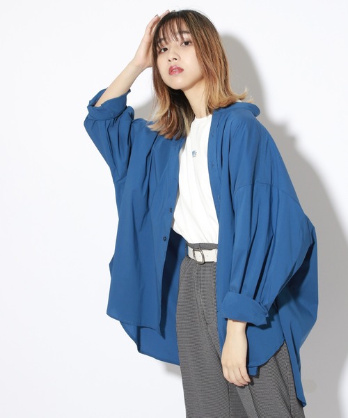 PBLIM（ページボーイリム）の「【PAGEBOYLIM】バンドカラーシャツ（シャツ/ブラウス・レディース・オフホワイト/ベージュ/ブルー・MEDIUM/LARGE）」の19枚目の写真