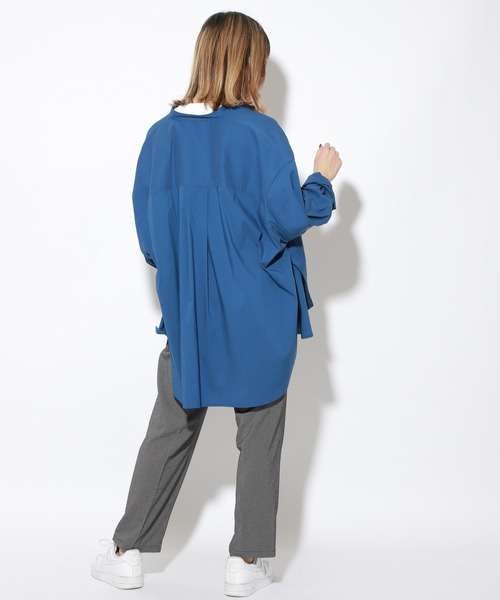 PBLIM（ページボーイリム）の「【PAGEBOYLIM】バンドカラーシャツ（シャツ/ブラウス・レディース・オフホワイト/ベージュ/ブルー・MEDIUM/LARGE）」の11枚目の写真