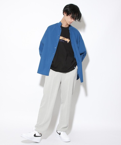 PBLIM（ページボーイリム）の「【PAGEBOYLIM】バンドカラーシャツ（シャツ/ブラウス・レディース・オフホワイト/ベージュ/ブルー・MEDIUM/LARGE）」の7枚目の写真