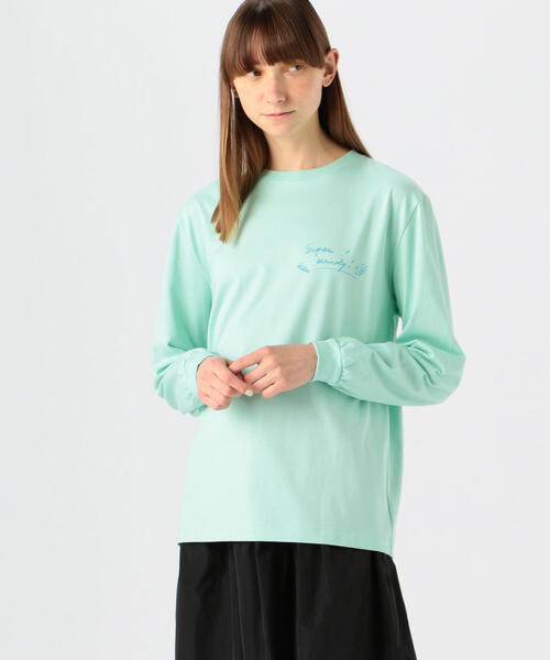 TOMORROWLAND (トゥモローランド)の「【別注】mayumi yamase×TOMORROWLAND コットンバックプリント ロングスリーブプルオーバー(Tシャツ/カットソー・レディース・ライトグリーン・S/L)」の6枚目の写真