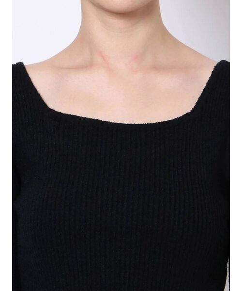 LAGUNAMOON（ラグナムーン）の「スリットボタンメランジニットプルオーバー（ニット/セーター・レディース・グレー/ブラック/モカ・FREE）」の8枚目の写真