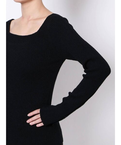 LAGUNAMOON（ラグナムーン）の「スリットボタンメランジニットプルオーバー（ニット/セーター・レディース・グレー/ブラック/モカ・FREE）」の9枚目の写真