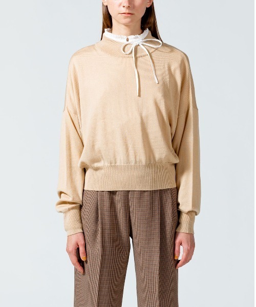 ニット セーター MIDIUMISOLID for Ladies モックネックプルオーバー レディース MIDIUMISOLID for Ladies モックネックプルオーバー（ニット