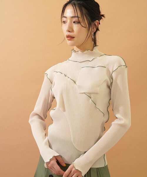 Kotohayokozawa 25SS シアーハイネックトップス Kotohayokozawa 25SS シアーハイネックトップス