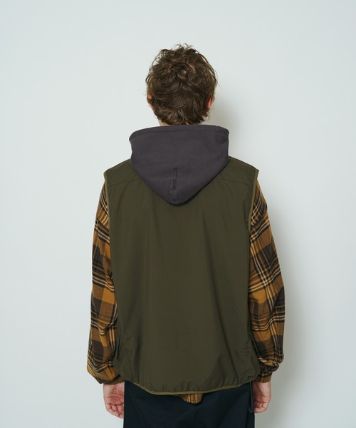 CIAOPANIC（チャオパニック）の「■スタンドネックルーズフィッシングベスト（ベスト・メンズ・ブラック/オリーブ・MEDIUM/LARGE）」の17枚目の写真