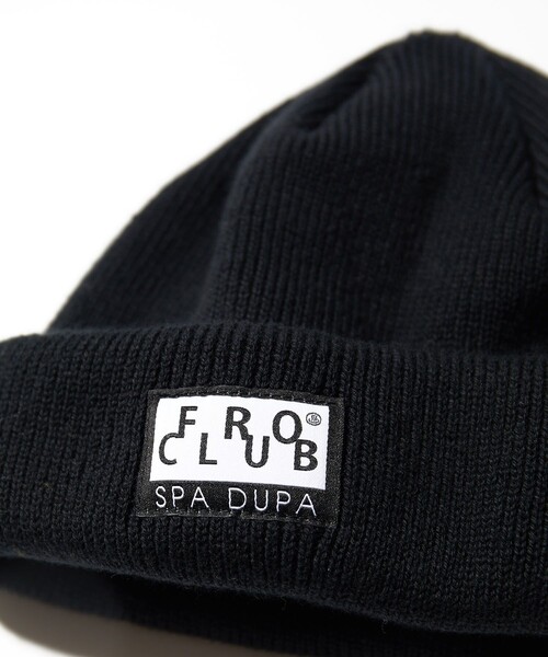 FREAK'S STORE（フリークスストア）の「FROCLUB/フロクラブ スタンダードロゴ ロールニットキャップ（ニットキャップ/ビーニー・メンズ・ブラック/グレー・ﾌﾘ-）」の4枚目の写真