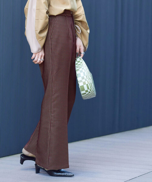 Ray BEAMS（レイビームス）の「Ray BEAMS / チドリ ジャカード フレア パンツ（その他パンツ・レディース・ボルドー/パープル系その他2・S/M）」の10枚目の写真