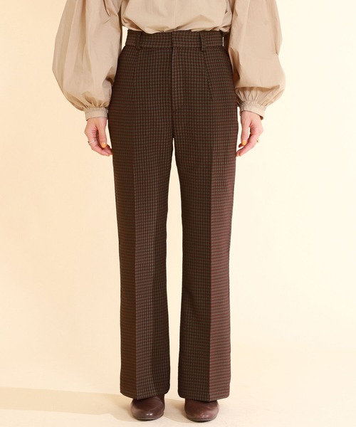 Ray BEAMS（レイビームス）の「Ray BEAMS / チドリ ジャカード フレア パンツ（その他パンツ・レディース・ボルドー/パープル系その他2・S/M）」の5枚目の写真