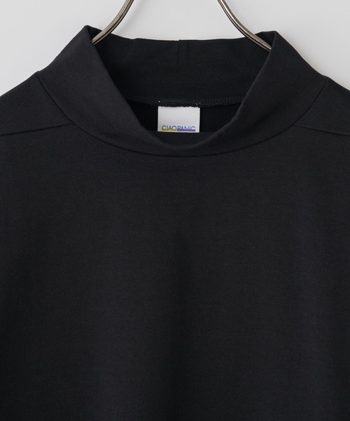 CIAOPANIC（チャオパニック）の「■スリット入りデラヴェハイネックリングスリーブＴシャツ（Tシャツ/カットソー・メンズ・ホワイト/ブラック/ネイビー・MEDIUM/LARGE）」の6枚目の写真
