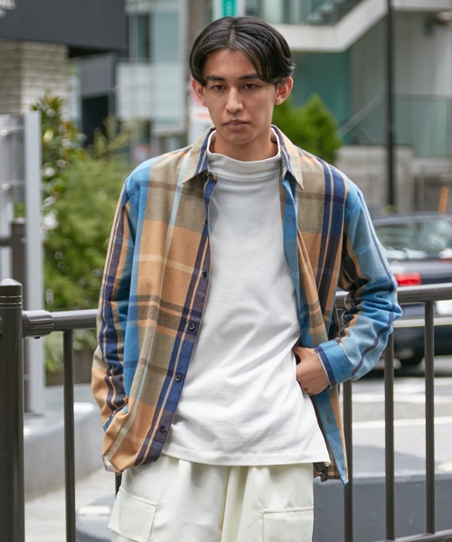 CIAOPANIC（チャオパニック）の「■スリット入りデラヴェハイネックリングスリーブＴシャツ（Tシャツ/カットソー・メンズ・ホワイト/ブラック/ネイビー・MEDIUM/LARGE）」の11枚目の写真
