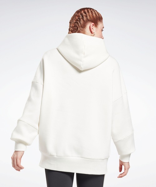 Reebok（リーボック）の「レトロ オーバーサイズ フーディー / Retro Oversize Hoodie（パーカー・レディース・アイボリー/ブラック・MEDIUM/LARGE/XX-LARGE/X-LARGE/SMALL/X-SMALL）」の5枚目の写真