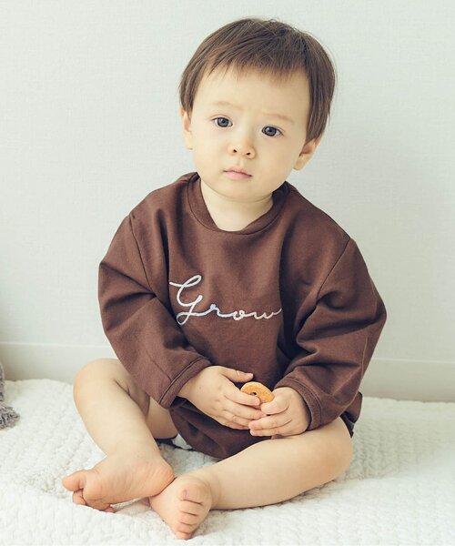 apres les cours（アプレレクール）の「2WAYステップオール（肌着・キッズ・ミント/ブラウン/ピンク/アイボリー・90）」の2枚目の写真