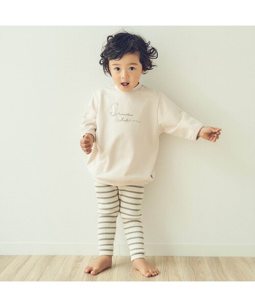 apres les cours（アプレレクール）の「2WAYステップオール（肌着・キッズ・ミント/ブラウン/ピンク/アイボリー・90）」の9枚目の写真