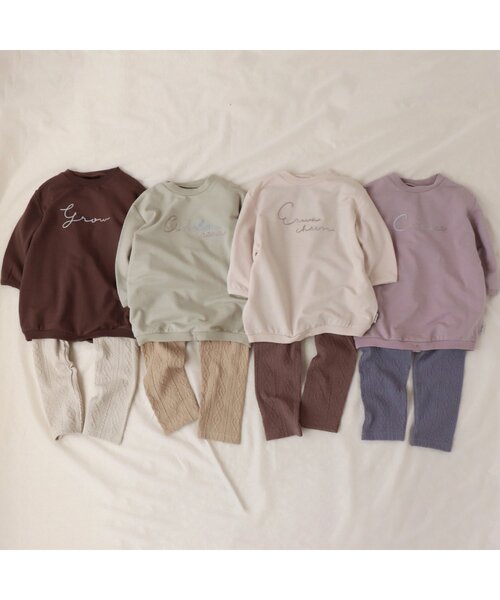 apres les cours（アプレレクール）の「2WAYステップオール（肌着・キッズ・ミント/ブラウン/ピンク/アイボリー・90）」の12枚目の写真