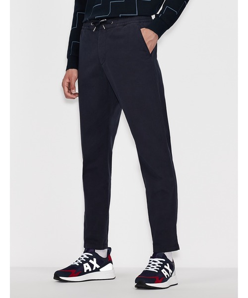 ARMANI EXCHANGE(アルマーニエクスチェンジ)の「【A|X アルマーニ エクスチェンジ】ドロストパンツ(スラックス・メンズ・ネイビー・32inch/30inch/33inch/31inch/36inch/29inch)」の1枚目の写真