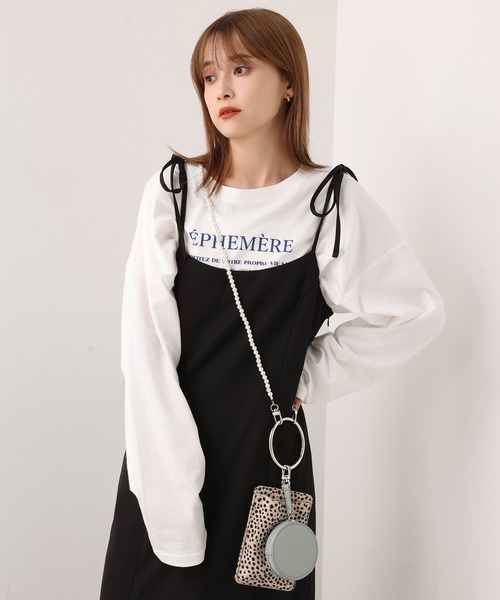 one after another NICE CLAUP(ワンアフターアナザーナイスクラップ)の「コインケース付スマートフォンショルダーバッグ(ショルダーバッグ・レディース・ブラック/ピンク/アイボリー/アニマル・FREE)」の5枚目の写真