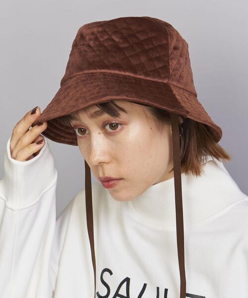 BEAUTY&YOUTH UNITED ARROWS（ビューティーアンドユースユナイテッドアローズ）の「BY ベルベットキルトテープ バケットハット -2WAY- ∴（ハット・レディース・ブラック/ブラウン・FREE）」の11枚目の写真