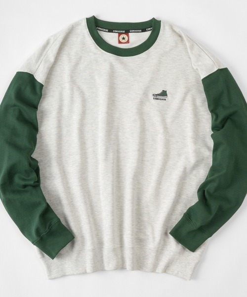 CONVERSE(コンバース)の「【CONVERSE/コンバース】 ビッグシルエット リブラインスウェット/ワンポイントロゴ スウェット/ウラケ トレーナー(スウェット・レディース・アッシュグレー/オフホワイト/ブラック系その他/ベージュ/ブラック/グリーン/グリーン系その他/レッド系その他/オートミール/ブルー系その他/グレー系その他/ブラウン/ライトブルー/ブラック系その他3/グレー/アイボリー/ブラック系その他2/ホワイト系その他/ダークグリーン/グリーン系その他2/グレー系その他2・L/M/XL)」の12枚目の写真