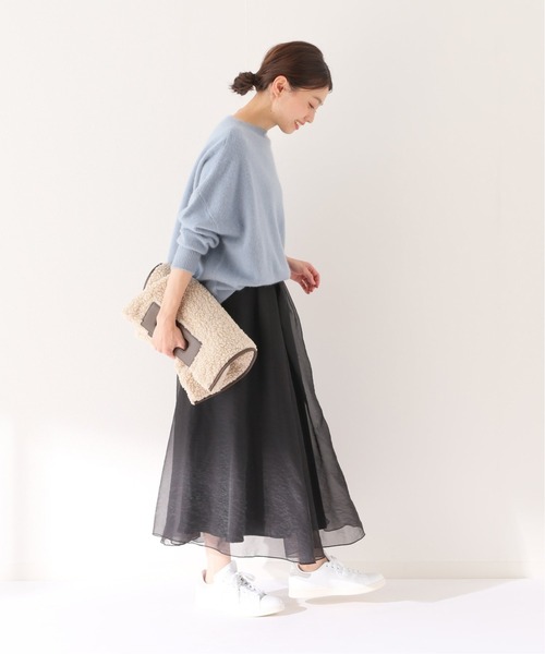 オーガンジースカート【手洗い可能/ウエストゴム】◇（スカート  