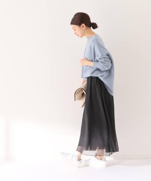 SLOBE IENA(スローブイエナ)の「オーガンジースカート【手洗い可能/ウエストゴム】◆(スカート・レディース・チャコールグレー/ブラック/パープル・36/38)」の5枚目の写真