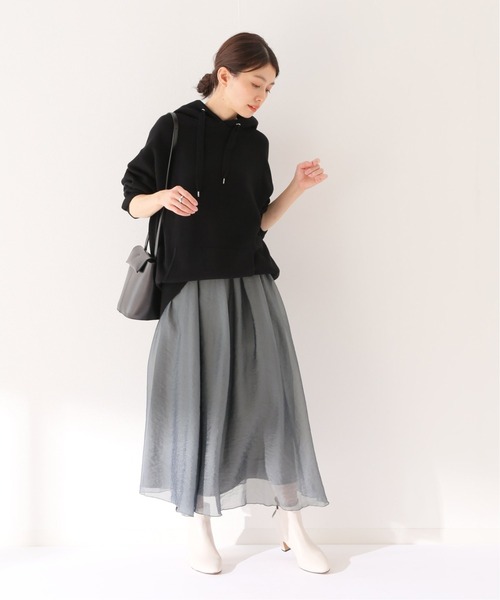 オーガンジースカート【手洗い可能/ウエストゴム】◇（スカート  