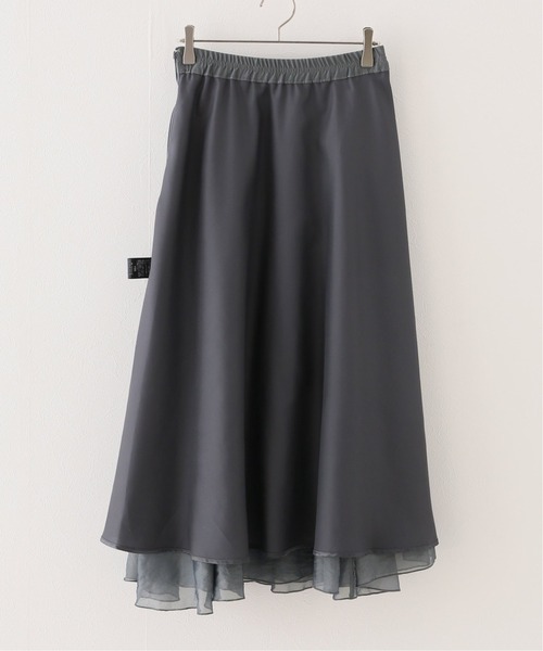 オーガンジースカート【手洗い可能/ウエストゴム】◇（スカート  