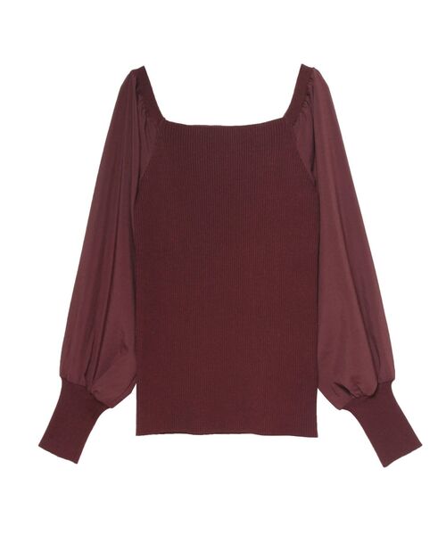 LAGUNAMOON（ラグナムーン）の「オフショルリブニットプルオーバー（ニット/セーター・レディース・ブラック/ベージュ/ボルドー・FREE）」の3枚目の写真