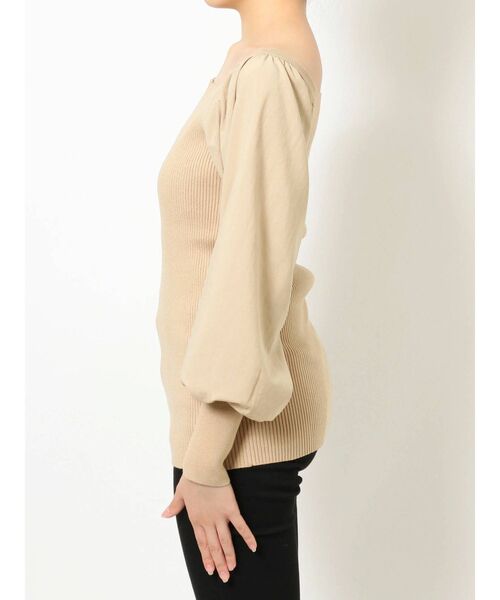 LAGUNAMOON（ラグナムーン）の「オフショルリブニットプルオーバー（ニット/セーター・レディース・ブラック/ベージュ/ボルドー・FREE）」の22枚目の写真