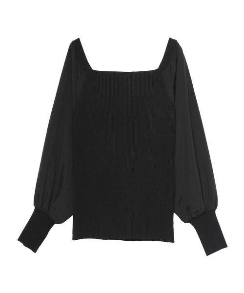 LAGUNAMOON（ラグナムーン）の「オフショルリブニットプルオーバー（ニット/セーター・レディース・ブラック/ベージュ/ボルドー・FREE）」の19枚目の写真
