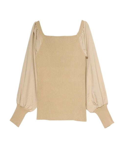 LAGUNAMOON（ラグナムーン）の「オフショルリブニットプルオーバー（ニット/セーター・レディース・ブラック/ベージュ/ボルドー・FREE）」の9枚目の写真