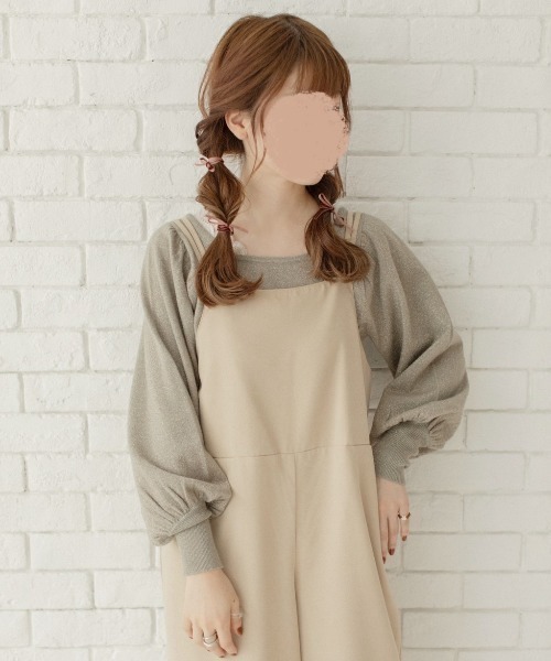 Mysa&Liina by yuririn（ミーサリーナバイユリリン）の「２WAY袖ボリュームラメニット（ニット/セーター・レディース・アイボリー/グリーン/ピンクベージュ/ブラウン・M）」の12枚目の写真