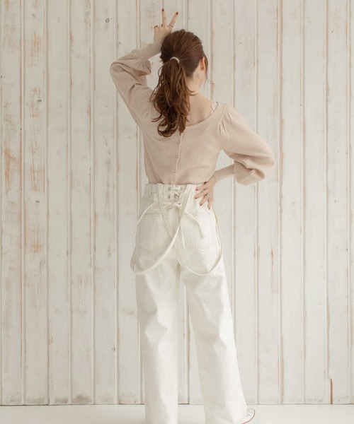 Mysa&Liina by yuririn（ミーサリーナバイユリリン）の「２WAY袖ボリュームラメニット（ニット/セーター・レディース・アイボリー/グリーン/ピンクベージュ/ブラウン・M）」の19枚目の写真