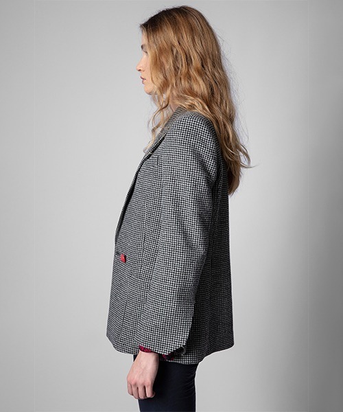 ZADIG&VOLTAIRE（ザディグ　エ　ヴォルテール）の「VISKO PIED DE POULE VESTE（テーラードジャケット・レディース・ブラック系その他・38/36/34）」の8枚目の写真