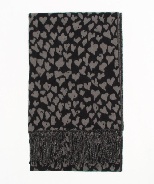 AZUL by moussy（アズールバイマウジー）の「HEART LEOPARD STOLE/ハートレオパードストール（ストール/ショール・レディース・レッド系その他/ベージュ系その他/ブラック系その他・FREE）」の2枚目の写真