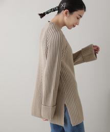 リブフレアニットチュニック