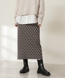N.（N. Natural Beauty Basic） | ◆ジャガードニットタイトスカート(スカート)
