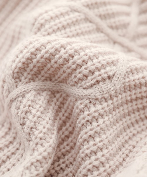 somari imagination（ソマリ イマジネーション）の「『レースドッキングケーブルニットワンピース』（ワンピース・レディース・チャコール/ピンクベージュ・1/2）」の21枚目の写真