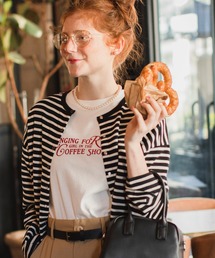 BONLECILL | ロゴプリント cafe半袖Tシャツ(Tシャツ/カットソー)