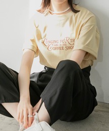 ロゴプリント cafe半袖Tシャツ
