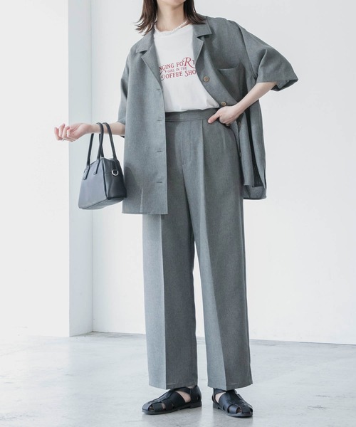 BONLECILL（ボンルシール）の「ロゴプリント cafe半袖Tシャツ（Tシャツ/カットソー・レディース・オフホワイト/サックスブルー/イエロー/ライトグリーン/アイボリー・FREE）」の17枚目の写真