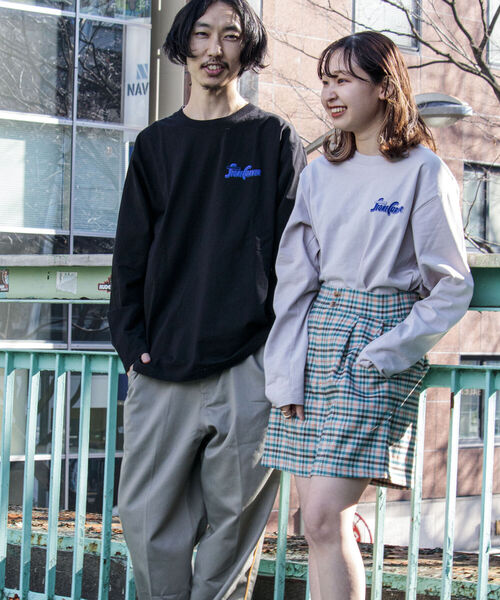 UNIVERSAL OVERALL（ユニバーサルオーバーオール）の「【UNIVERSAL OVERALL】別注 ”STONE CARVER” バックプリント ロンT（Tシャツ/カットソー・メンズ・ホワイト/ライトグレー/ブラック・MEDIUM/LARGE）」の9枚目の写真